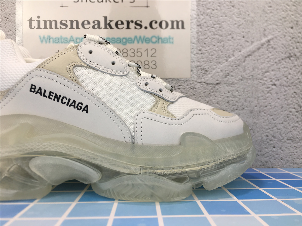 G5 Batch Balenciaga Triple S Clear Sole White Sneakers